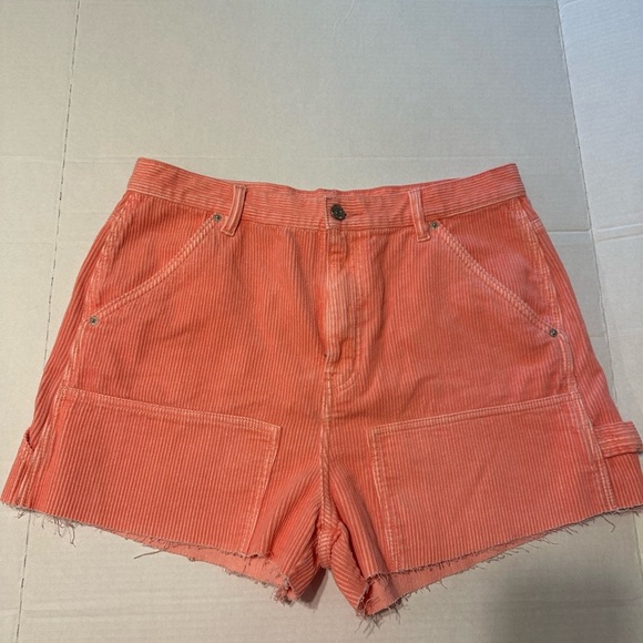 BDG Coral/Salmon Cargo Shorts Relaxed Fit - Picture 1 of 6